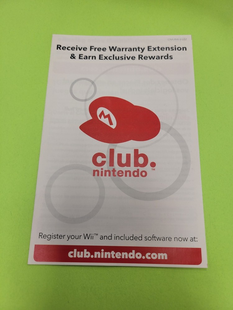 Nintendo Wii Club 2011 INSERT ONLY
