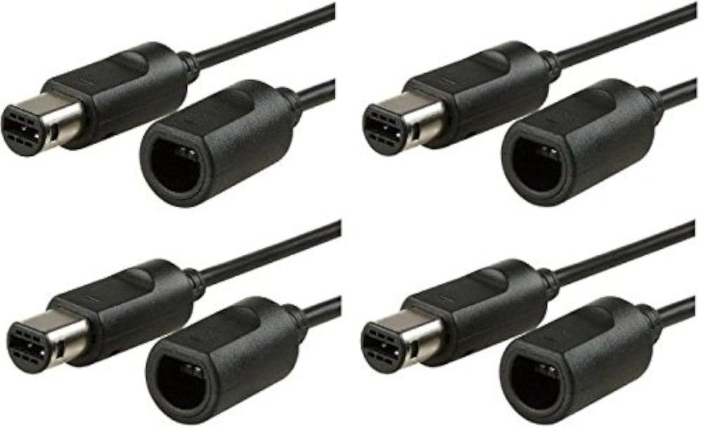 Lot Of 4 6 Feet Controller Cord Extensions For GameCube Gamecube