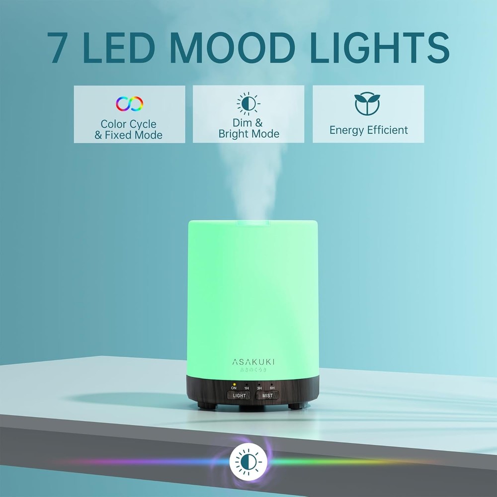 Essential Oil Diffuser Home 300 ml Humidifier W/ Automatic Shut-Off Quiet