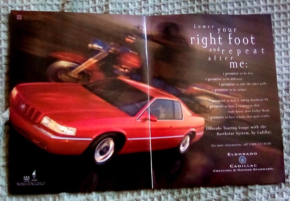 1995 Cadillac Eldorado 2pg Print Ad