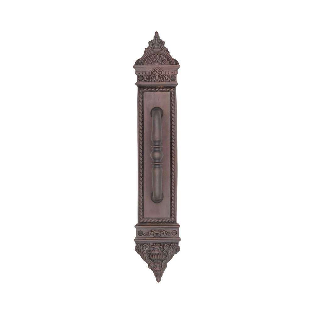 Solid Brass Push and Pull Door Handle Set - The Fan - Oil Rubbed Bronze