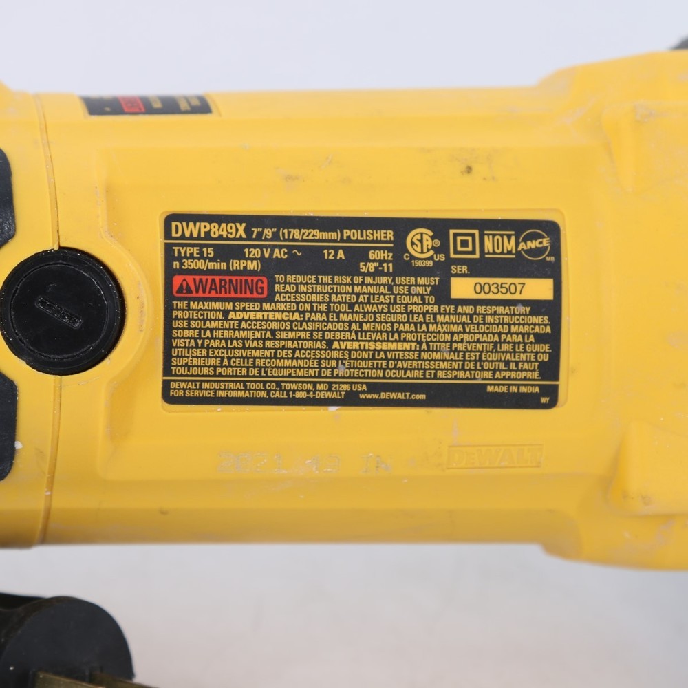 DeWALT DWP849X 7"/9" Variable Speed Polisher w/ Box (FPP011651)