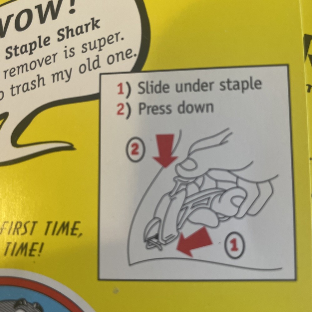 Staple Shark Staple Remover Galiot Yellow