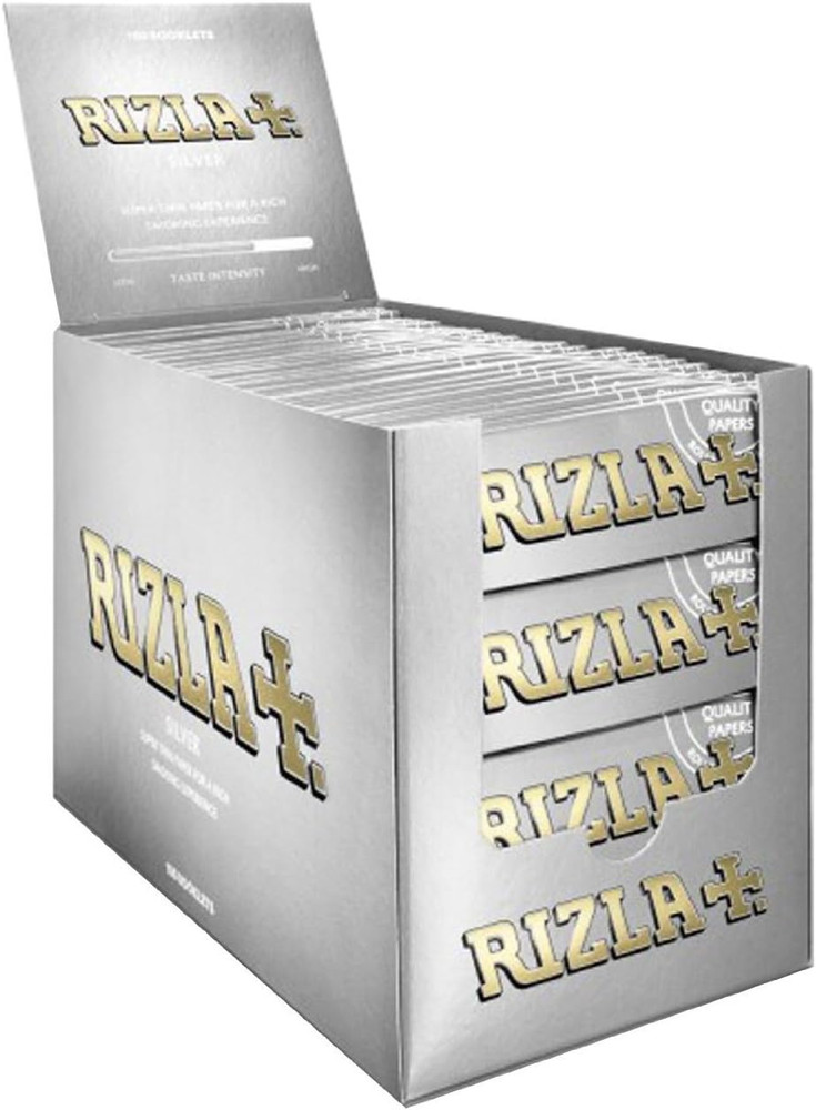 Full Box (100X)  Silver Rolling Papers Single Size