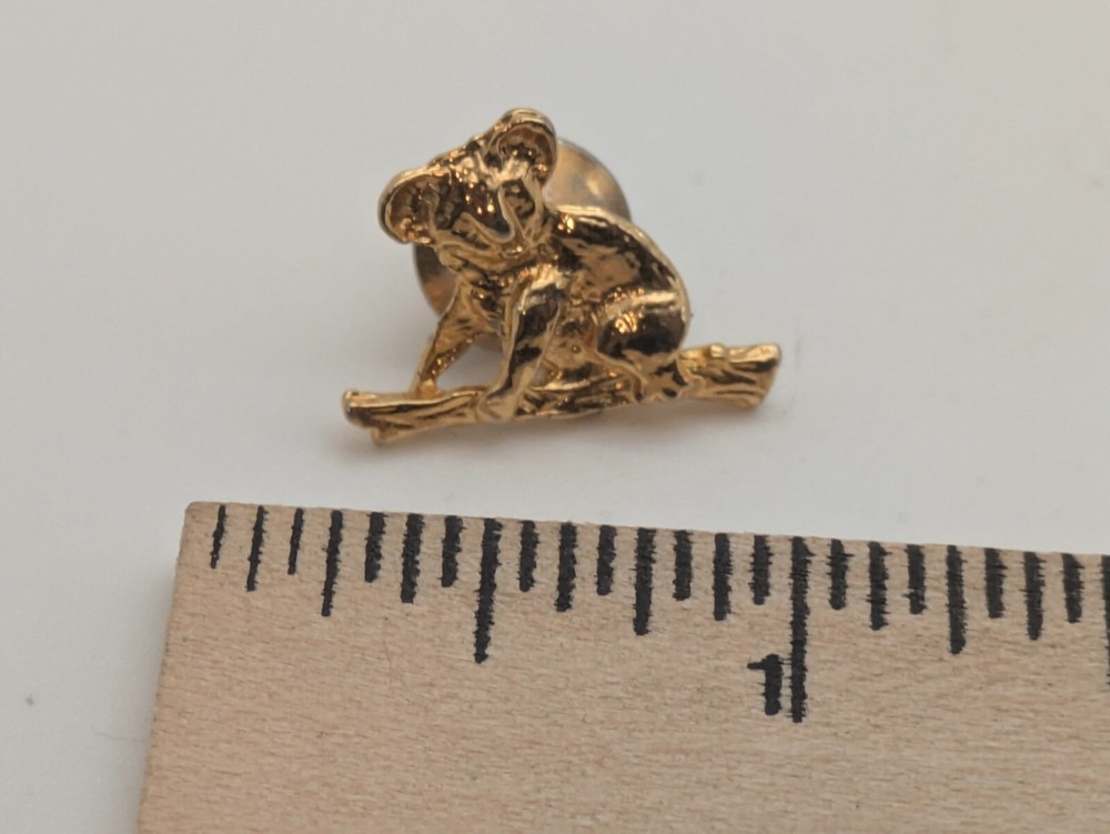Koala Bear Small Gold Toned Tack Pin