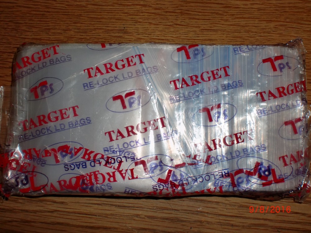 - 100 PLASTIC BAGS - 3" X 4" - SELF-SEALING - MULTI PURPOSE - "TARGET" MAKE