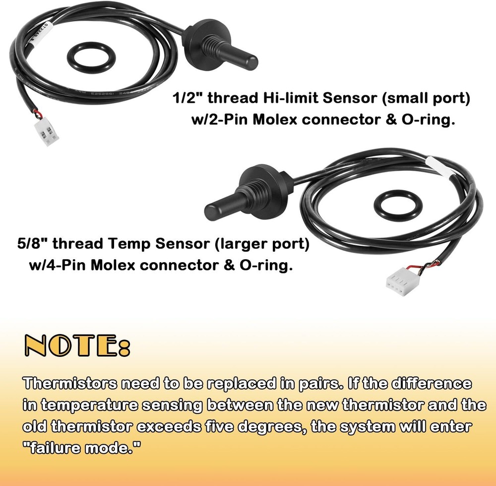 Sensor Kit, Watkins Hi-Limit & Temp Sensor, with O-Rings, Generic