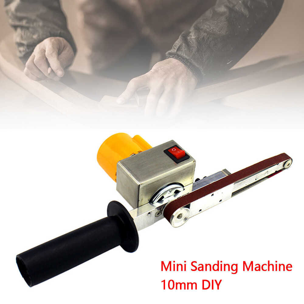 Portable Electric Belt Machine with Adjustable Speed & 10 Abrasive Belts