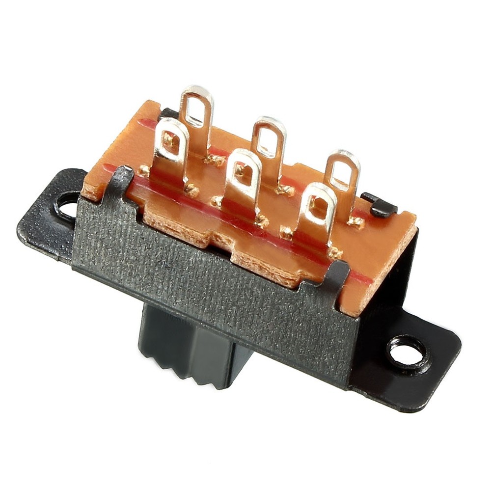 20Pcs 5mm Vertical Slide Switch DPDT 2 Position 6 Terminal PCB Panel Latch