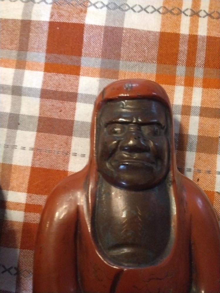 japanese wooden painted bookends 19 cent.