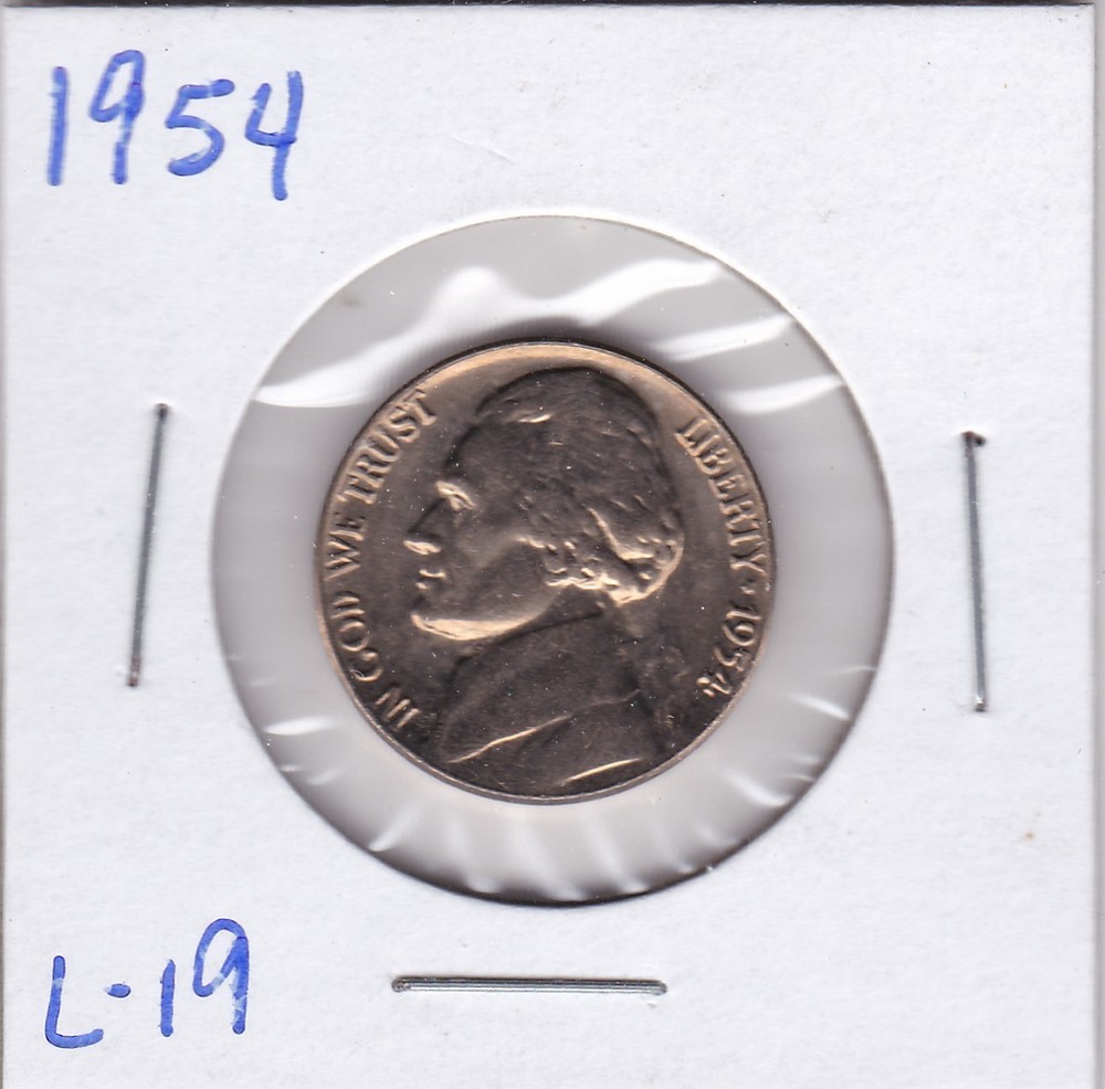 1954 Jefferson Nickel L19