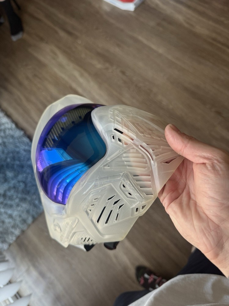 Virtue Vio Paintball Mask Clear Blue Great Kills Patch