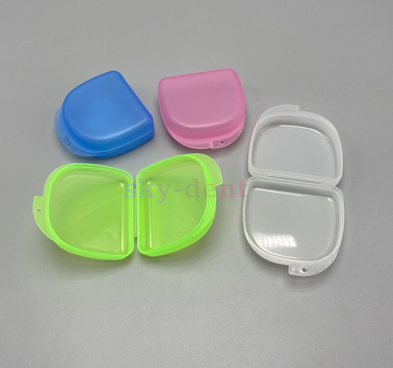 1x Dental Retainer Denture Storage Case Box Mouthguard Container Assorted Colors
