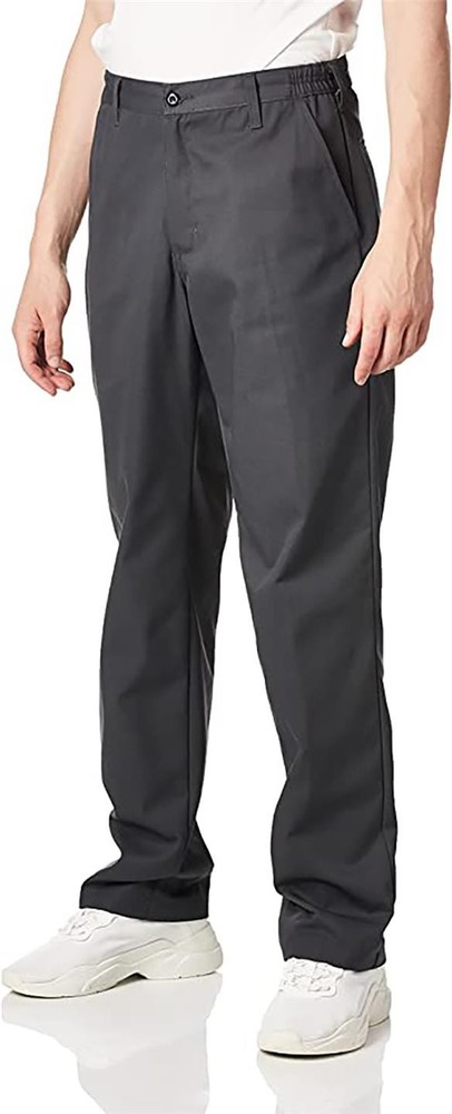 Red Kap Men PT60CH Elastic Insert Flat Front Work Pants Charcoal  40 x 30