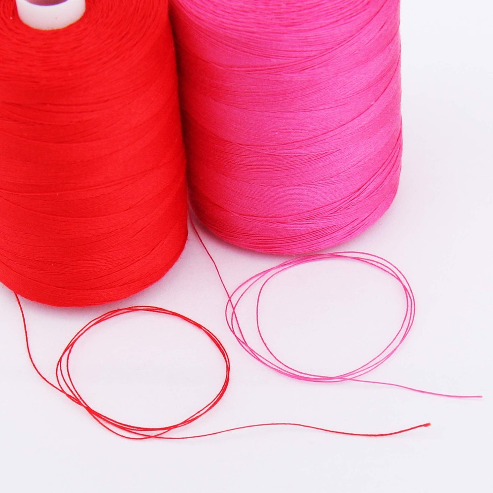 100 Cotton Thread for Quilting Sewing Serging 1000M Spools 50/3 White Cone