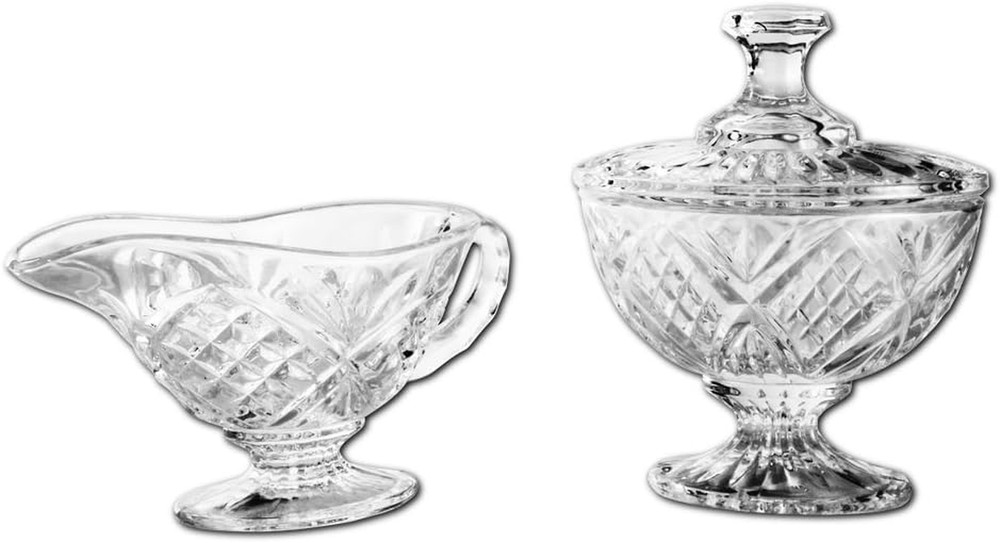 Dublin Sugar and Creamer Set, Clear