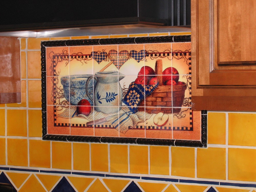 Mural Ceramic Fruits Kitchen Apple Backsplash Tile #39