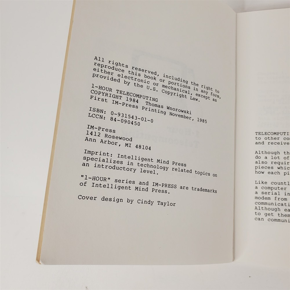 Vtg 1984 Rare 1-Hour Telecomputing Crash Course On-Line Computer Communications