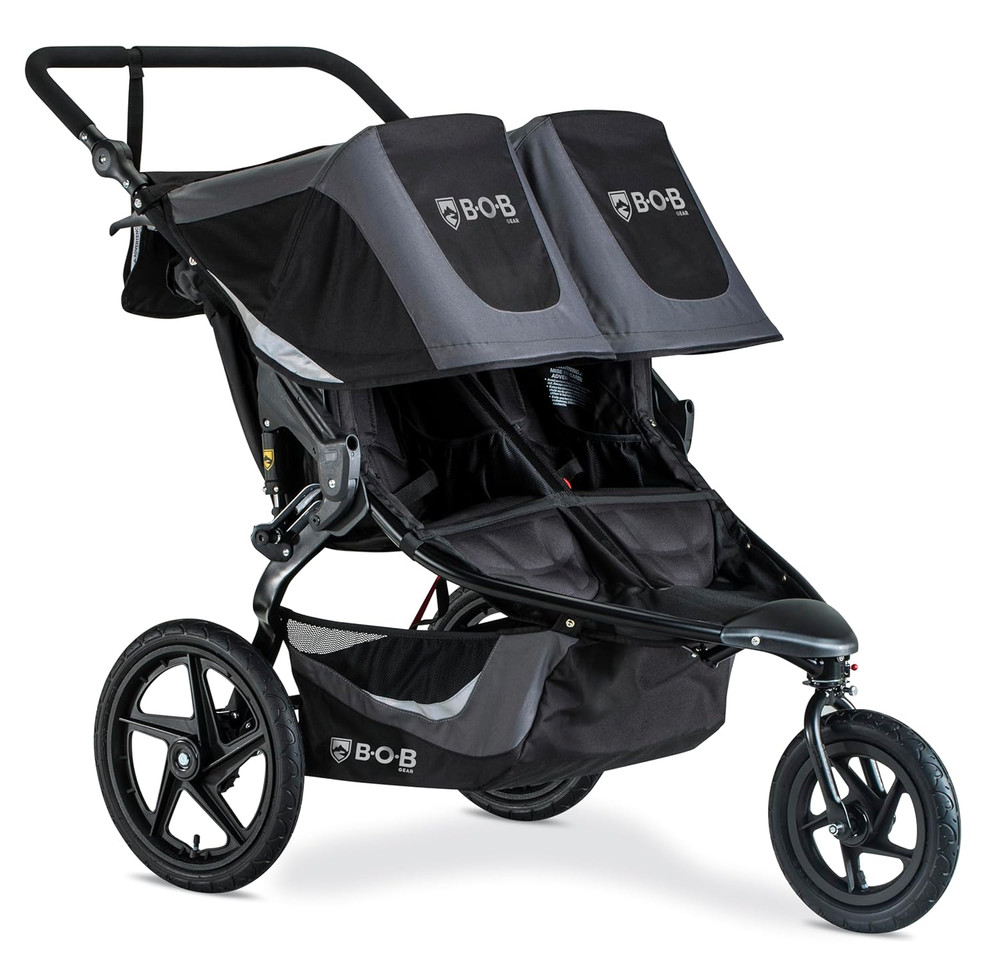 Revolution Flex 3.0 Duallie Jogging Stroller, Double Stroller, Graphite Black