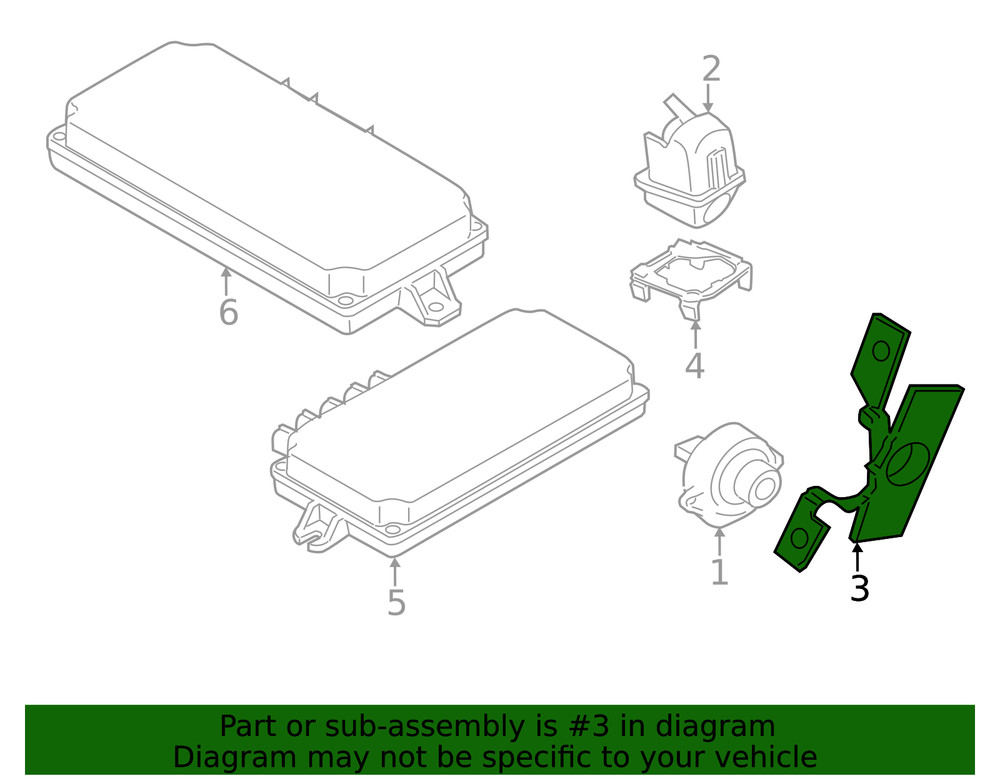 Genuine BMW Side Camera Mount Bracket 51-11-7-203-825