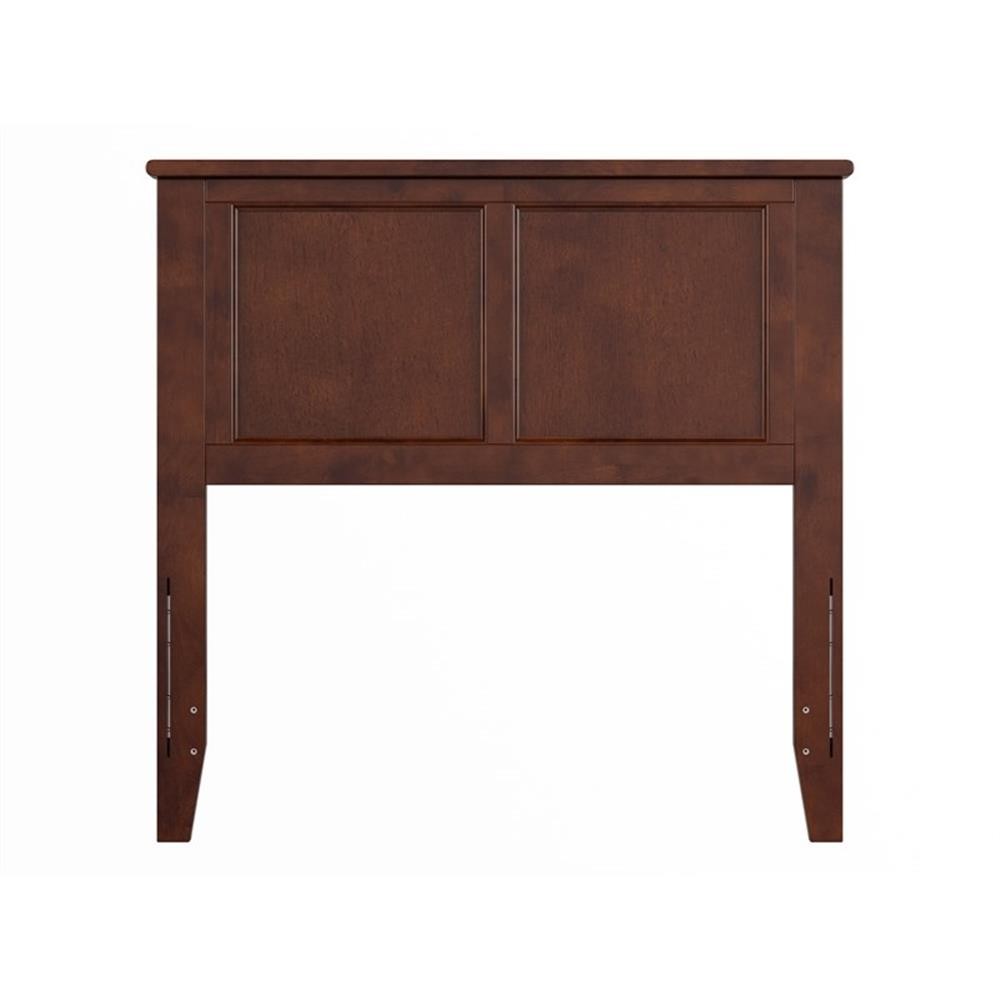 Pemberly Row Madison Twin Solid Wood Panel Headboard in Walnut