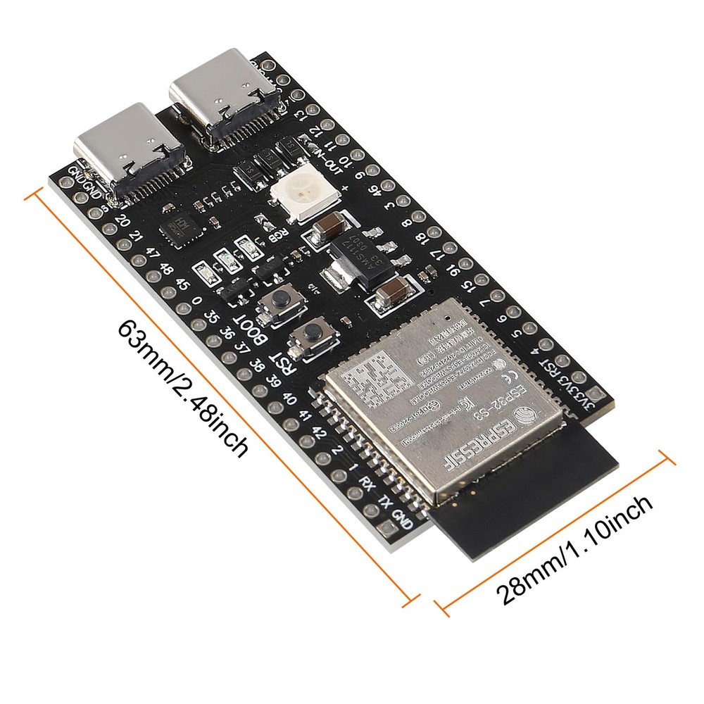 3 PCS ESP32-S3-DevKit C N8R2 Development Board Type-C WiFi Bluetooth Module