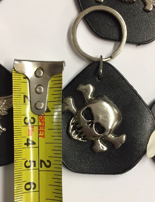 12 Leather Keychains Eagle Scull Scorpion Biker Wholesale