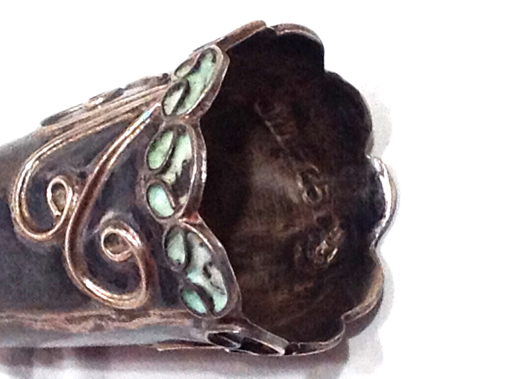 Vtg Mexico Sterling Silver Thimble Ornate Design