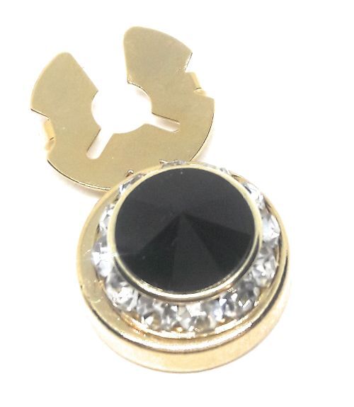 GOLD PLATED CRYSTAL BUTTON COVERS