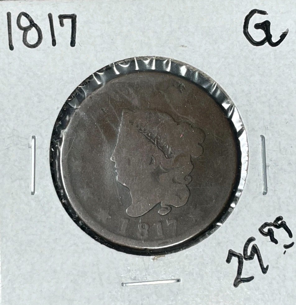 1817 CORONET HEAD LARGE CENT ~ GOOD ~NICE COIN~