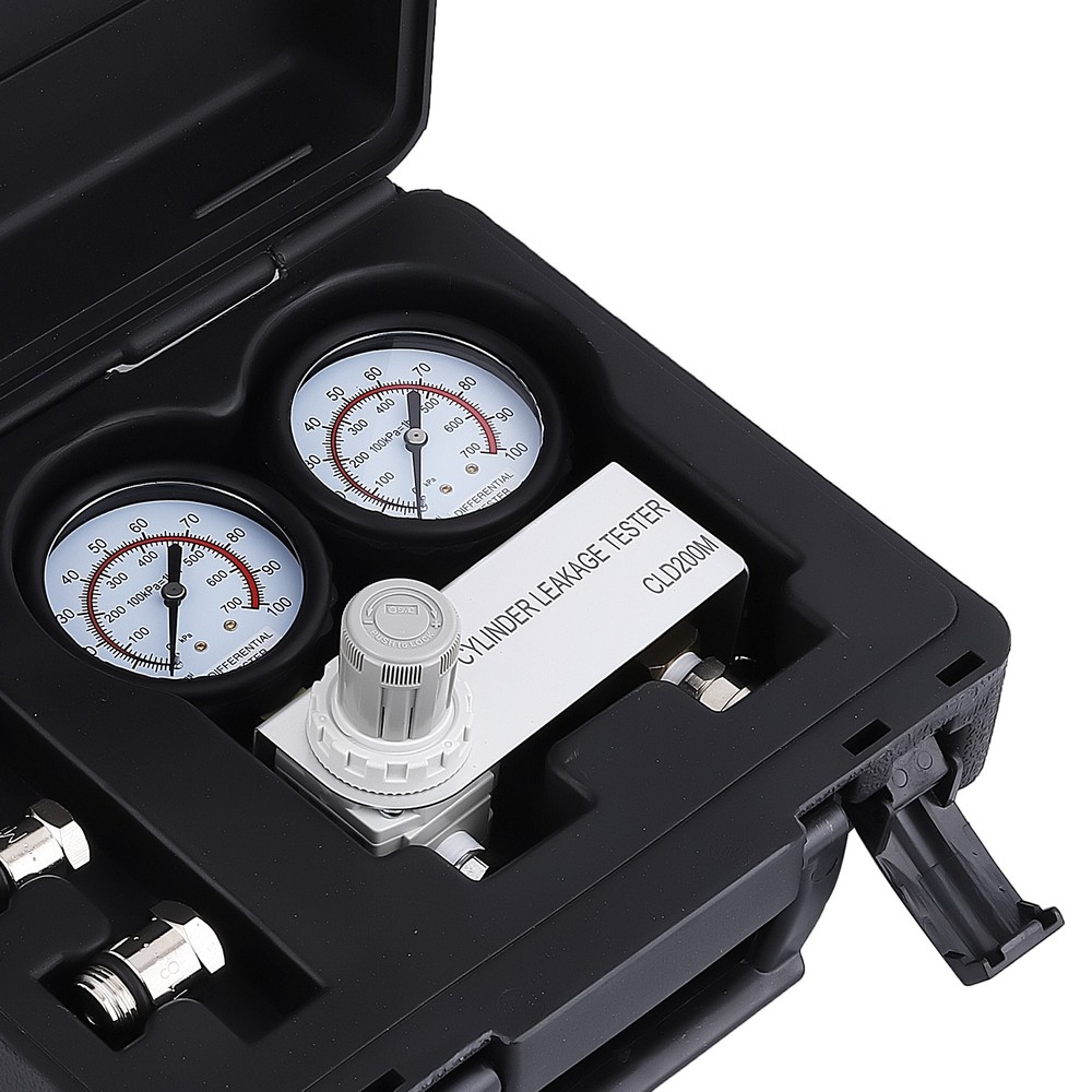 Cylinder Leak Down Tester Petrol Engine Compression Leakage Detector Tool Kit