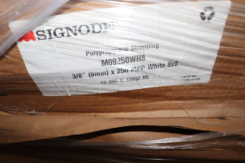 Signode M09250WH8 Empax Plastic Strapping, 3/8" Strap Width, 16" Coil