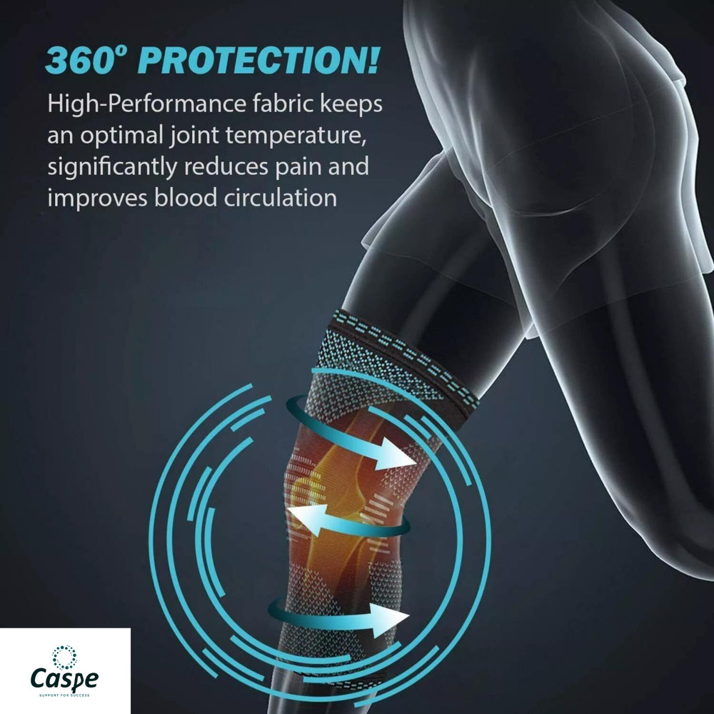 2Pcs Compression Sleeve Knee Brace Support Protector Arthritis Joint Pain Relief