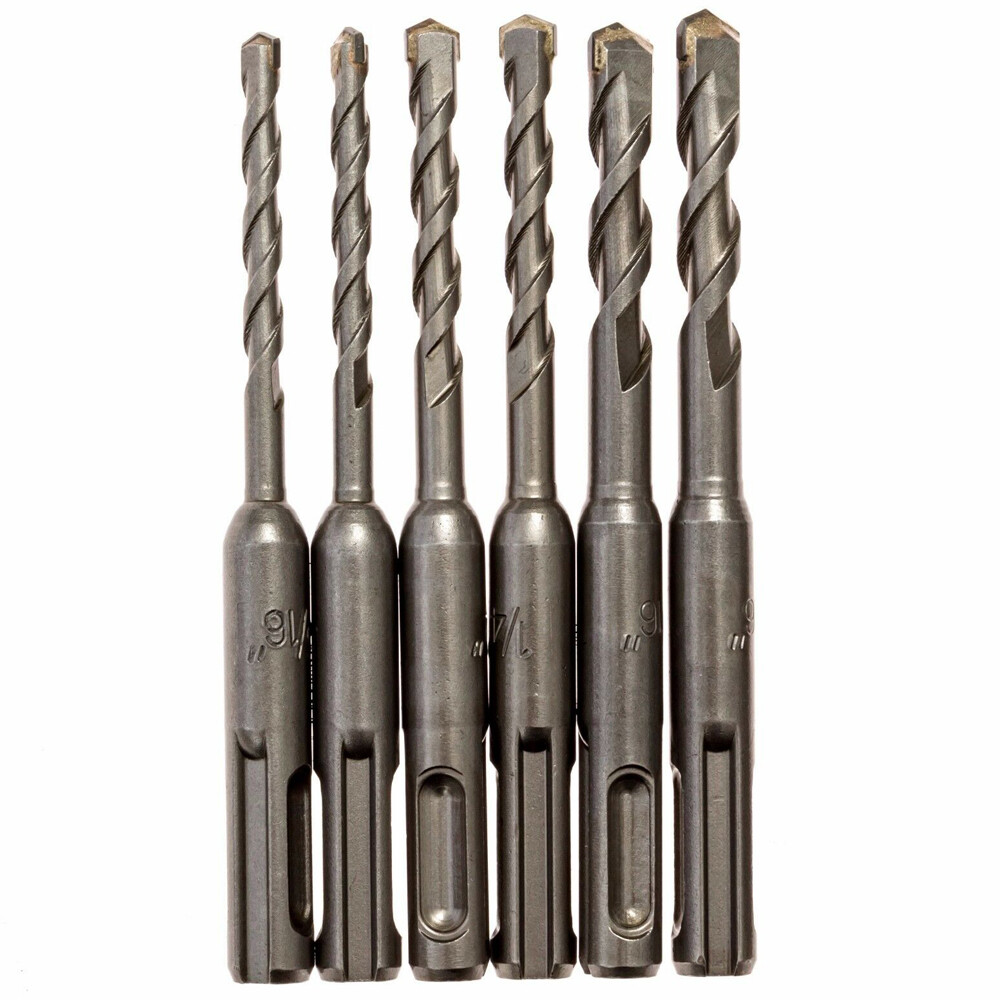 16PCS SDS Plus Drill Bit Rotary Hammer Concrete Masonry Drill Bits Carbide Tip