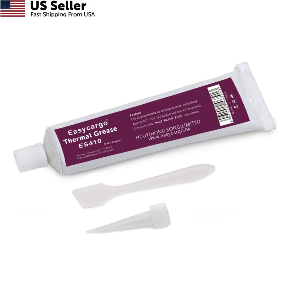 Easycargo 100g Thermal Paste Kit - White Silicone Carbon Compound...