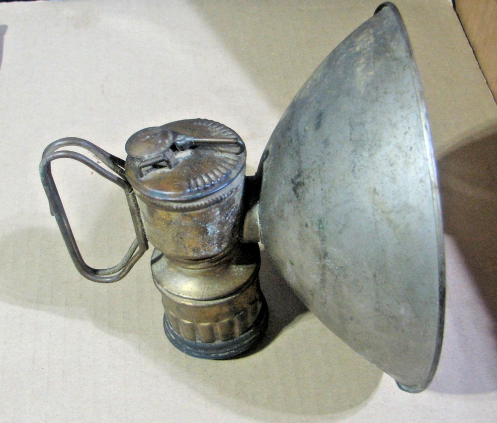 Vintage  Guy Dropper  Hand Held Carbide Brass Lamp Lanterns