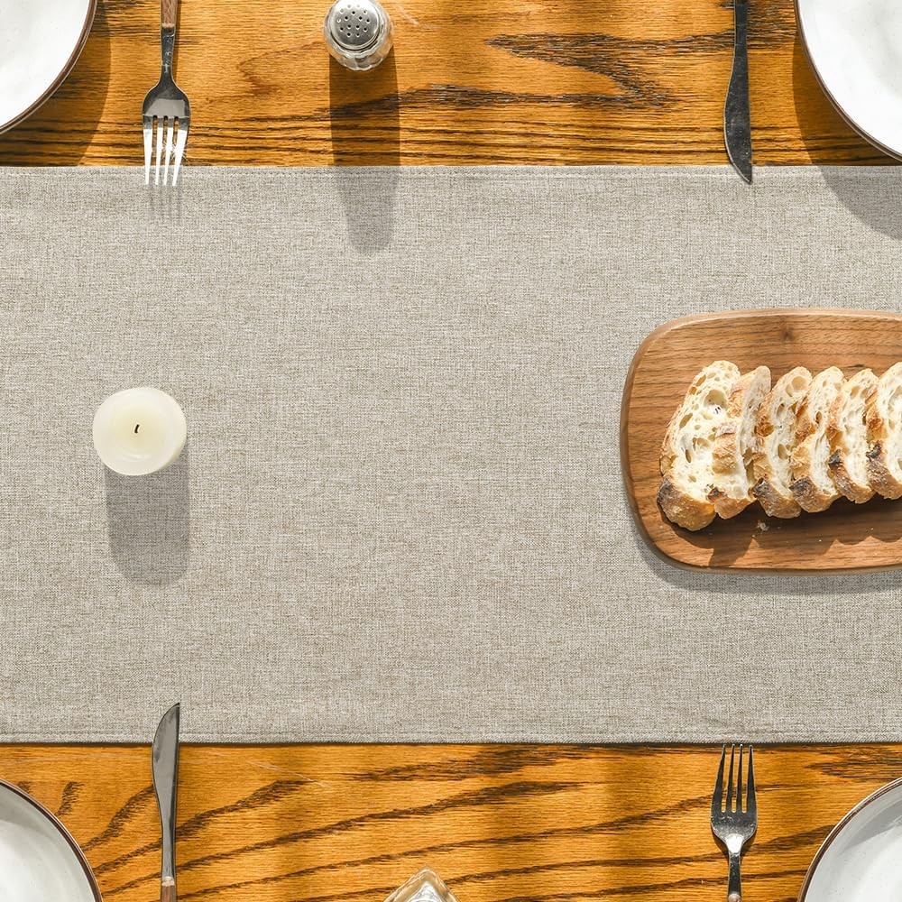 Artoid Mode 13x72" Light Brown Table Runner - Washable Fall Dining Decor New