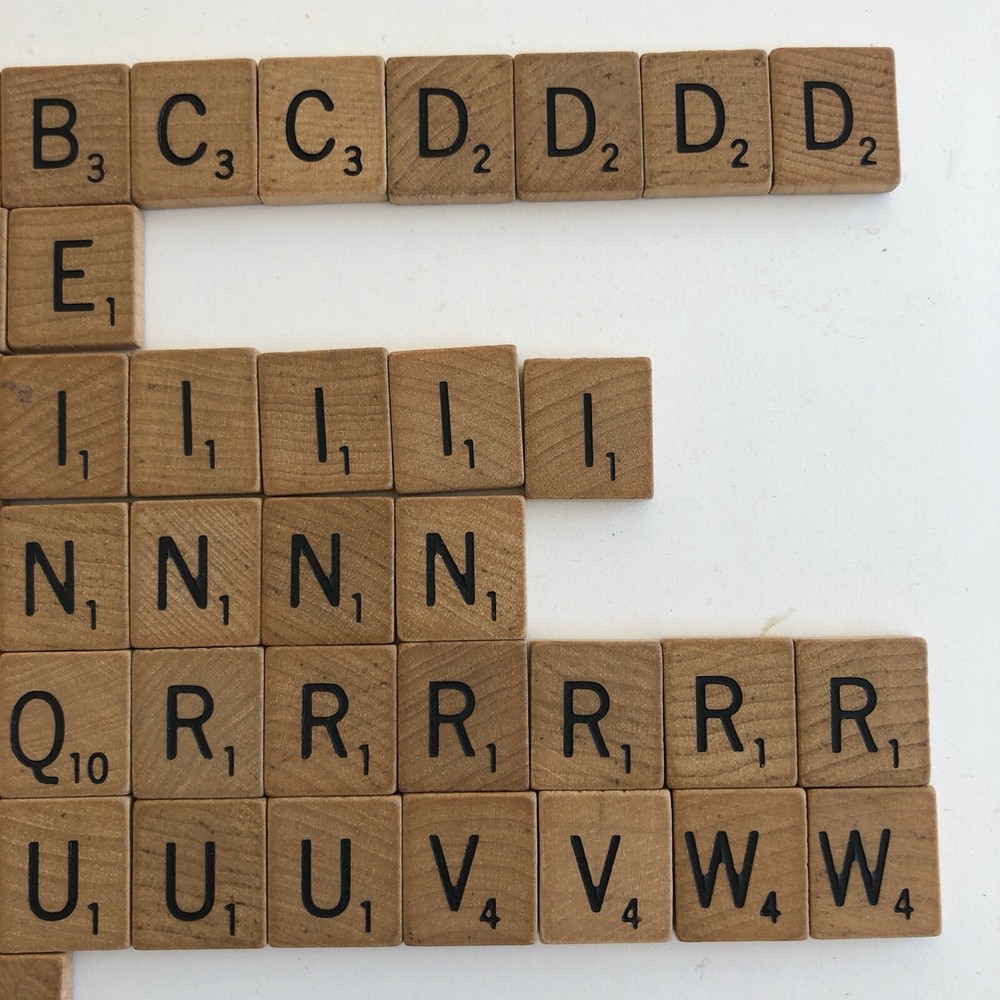 Scrabble Game 1982 Edition REPLACEMENT .75" Wood Tiles & Accessories