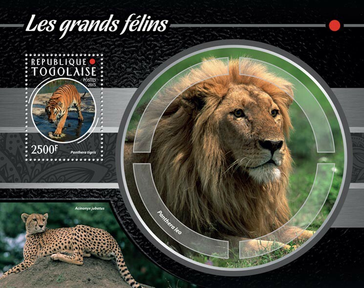 2015 TOGO MNH. BIG CATS   |  Y&T Code: 975  |  Michel Code: 6723 / Bl.1160