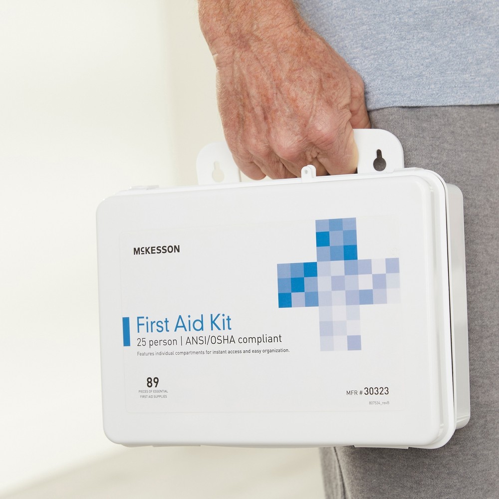 McKesson 25 Person Wall Mount First Aid Kit Plastic Case 6 per Case
