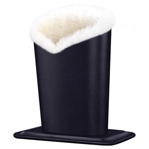 Plush Lined Eyeglasses Holder, PU Leather Glasses Stand Case Solid Navy