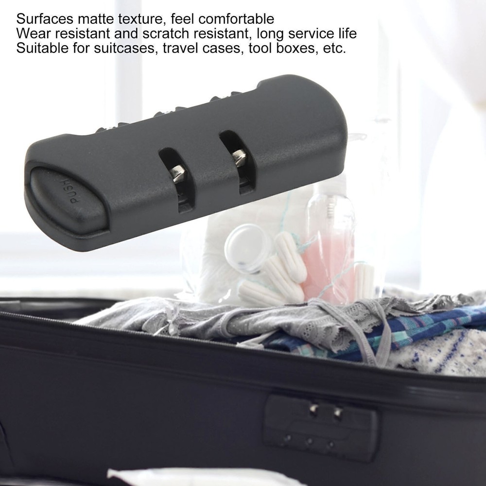 Luggage Password Lock High Security 3 Digit Password Frosted Texture Replacement