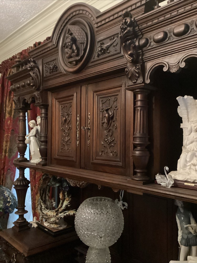 French Renaissance Carved Antique Server Sidebar