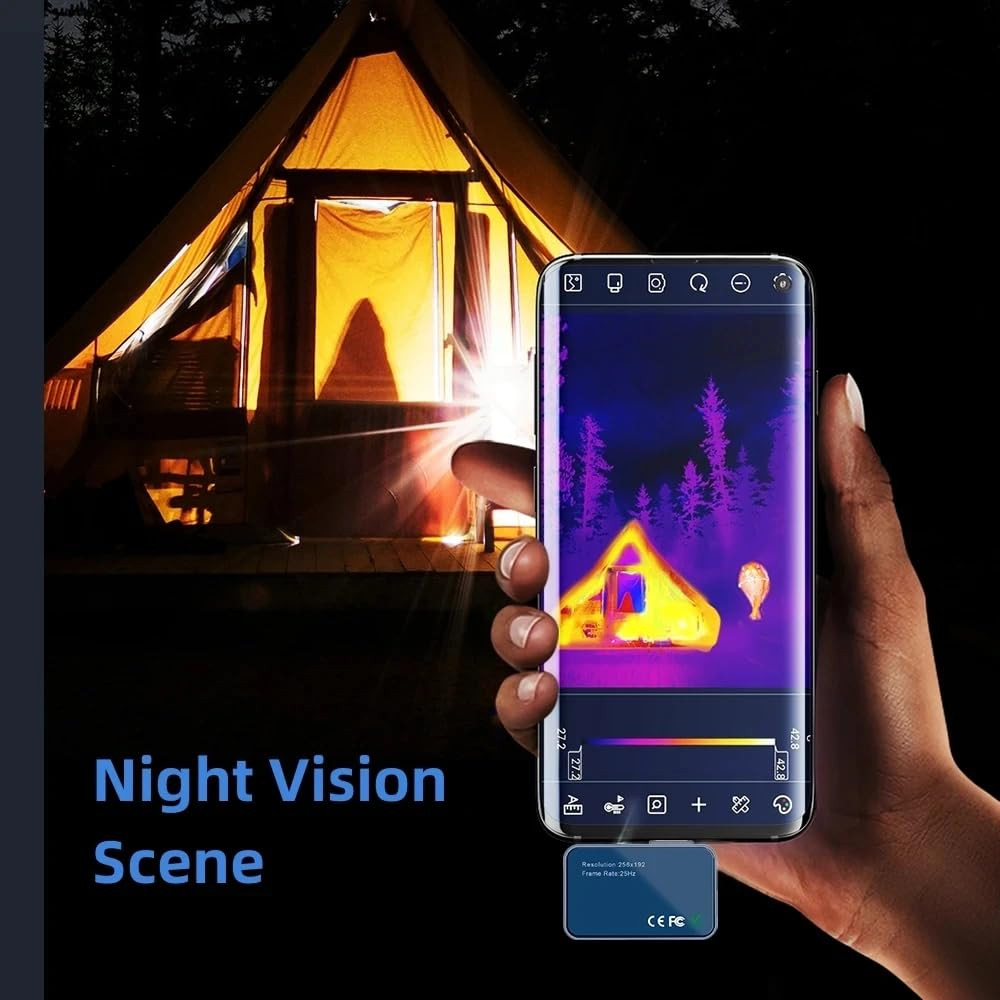 TOOLTOP T7 Mini Thermal Camera for Android USB-C, 256x192 Resolution
