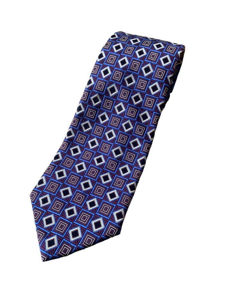 ROBERT TALBOTT BLUE TIE Geometric