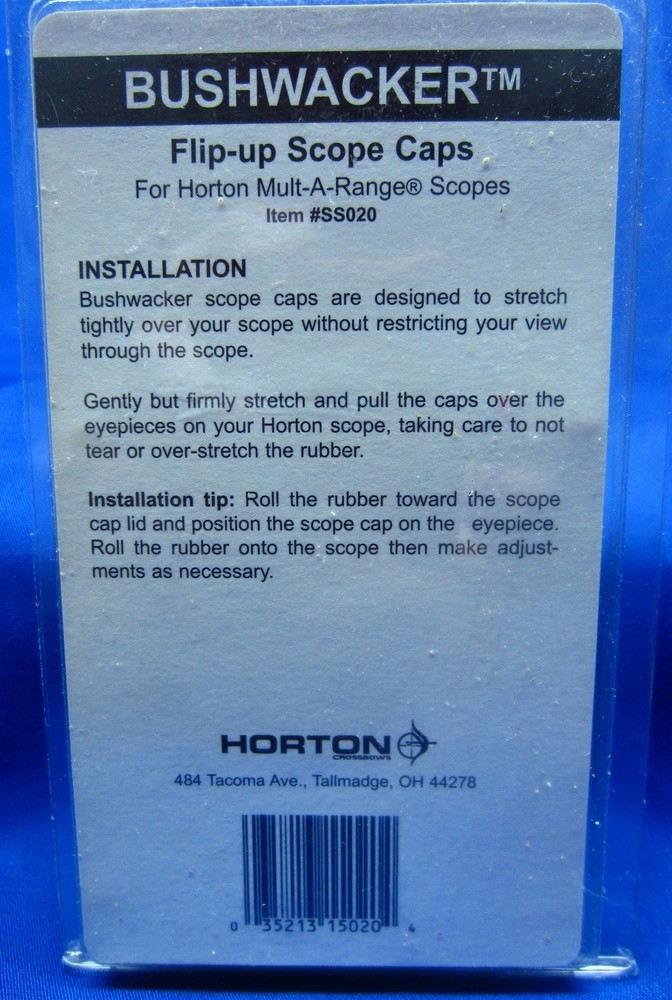 Genuine Horton BUSHWACKER Flip-up Scope Caps SS020 Mult-A-Range Bow Crossbow