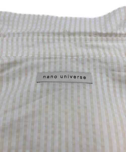 nano・universe Acetate sheer gingham check regular collar shir