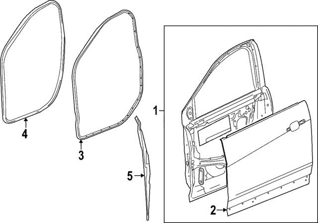 Genuine GM Front Weather-Strip 85536040
