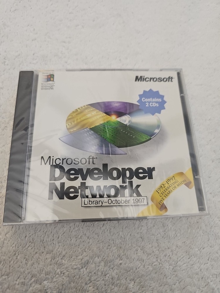 Microsoft Developer Network Library October 1997 2 CDs Brand New Sealed