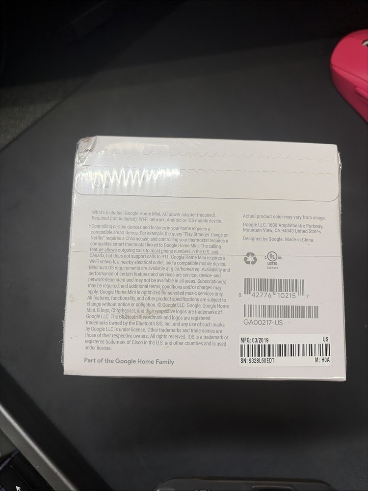 Google Home Mini Smart Assistant - Coral